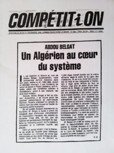 Compétition - un Algérien au coeur du systeme