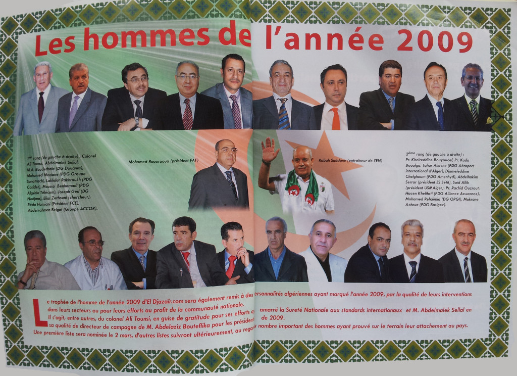 Les hommes de l’année 2009 en Algérie .